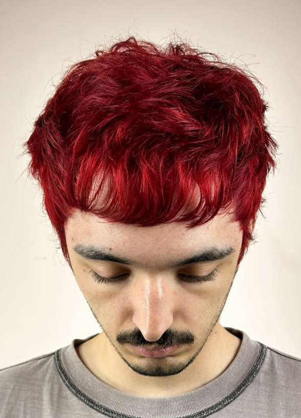 Coloração vermelha vibrante